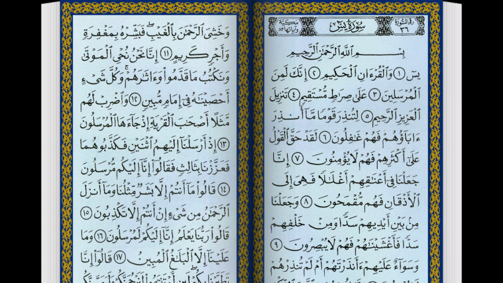 Сура ясин читать на арабском полностью текст